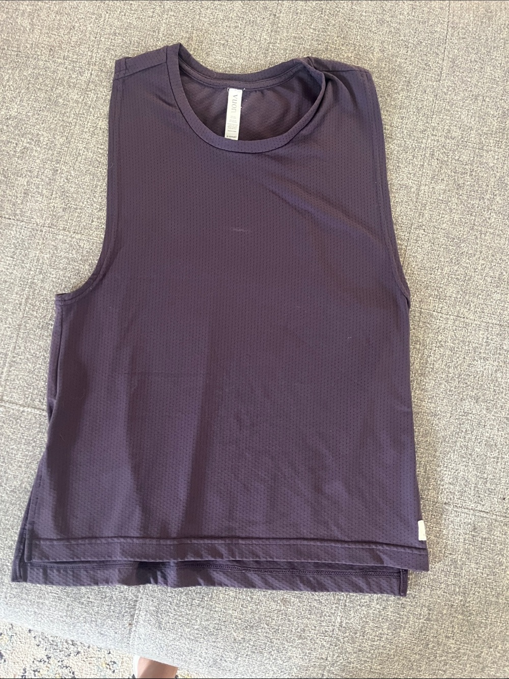 Women’s Sleeveless Mesh Tank Top - Deep Plum